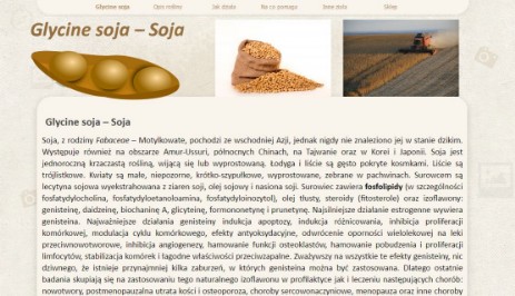 strona o Glycine soja – Soja